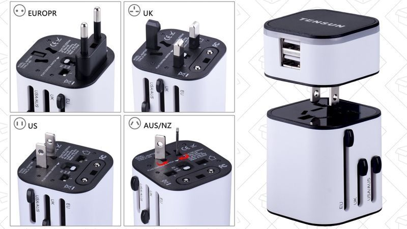 Adaptador internacional de viajes Tensun, $12 con el cĂłdigo TENSUN05